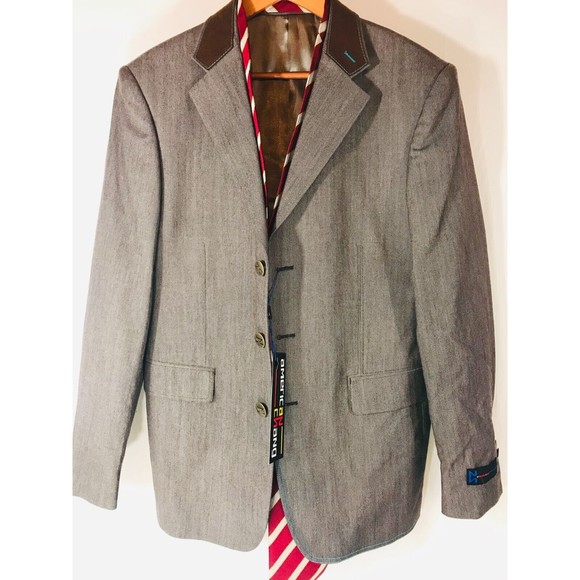 American Chang 3 Button Funky Men's Blazer Size L Steampunk Eccentric Grandpa - Picture 1 of 16